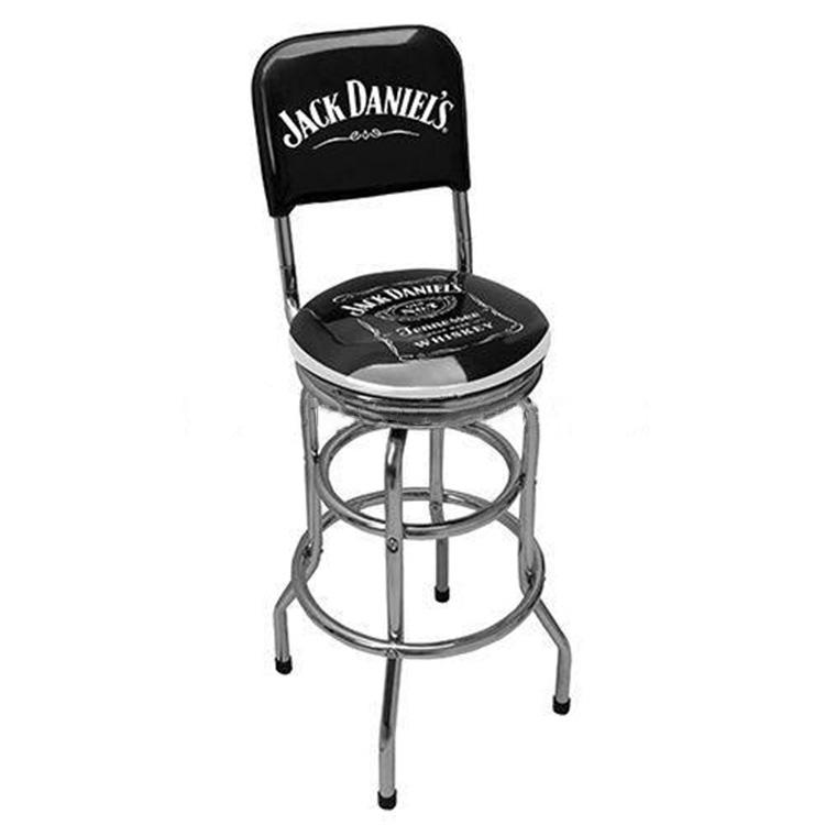 Taburete de bar giratorio cromado y sillas de bar