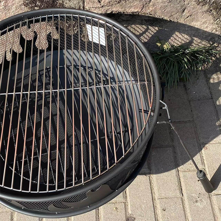 Calefacción al aire libre Brasero Barbacoa de leña con cubierta