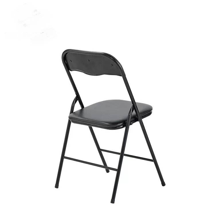 Mesa y sillas plegables de metal con cojín de cuero PU