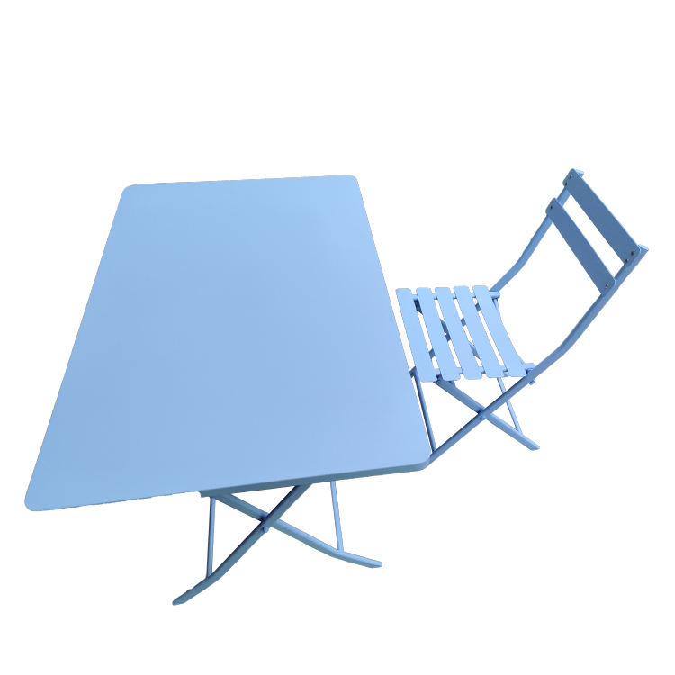 Mesa al aire libre plegable 3 piezas de hierro que cena la mesa y la silla del restaurante